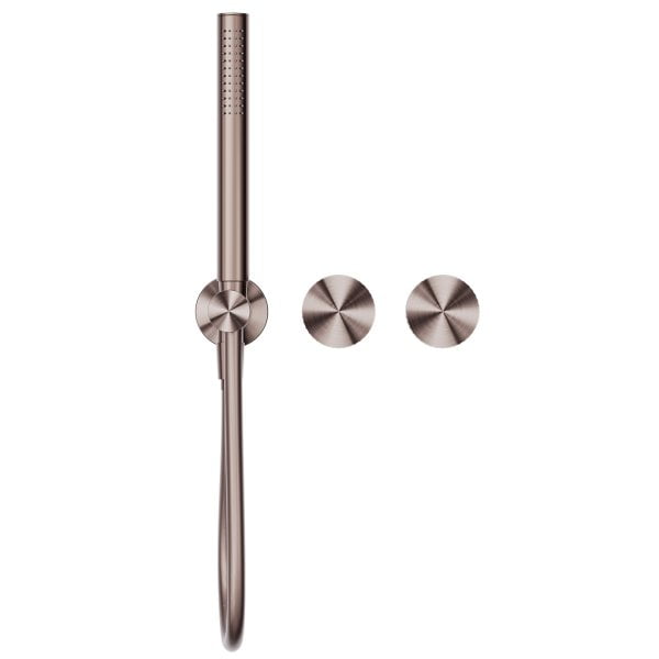 OPAL PROGRESSIVE SHOWER SYSTEM SEPARATE PLATE WITH 2 HANDLES SHOWER HANDHELD BRUSHED BRONZE (NR252003dBZ)