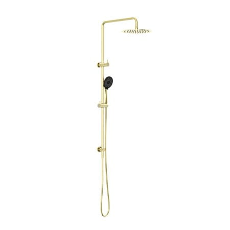 ROUND PROJECT TWIN SHOWER FAUCET SET SHOWER SYSTEM BRUSHED GOLD (NR232105FBG)