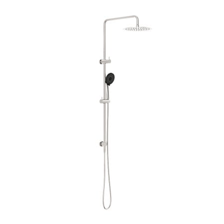 ROUND PROJECT TWIN SHOWER FAUCET SET SHOWER SYSTEM BRUSHED NICKEL (NR232105FBN)