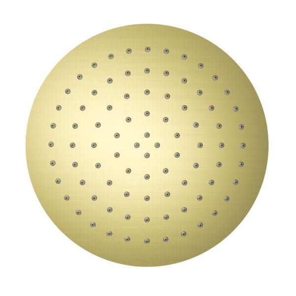 250MM ROUND STAINLESS STEEL ROUND RAINFALL SHOWER HEAD ULTRA THIN DESIGN BRUSHED GOLD (NR507036BG)