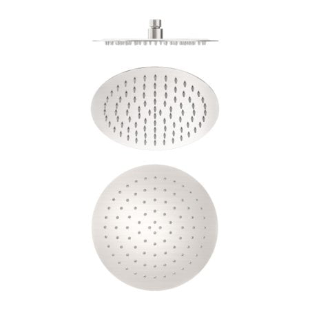 250MM ROUND STAINLESS STEEL ROUND RAINFALL SHOWER HEAD ULTRA THIN DESIGN BRUSHED NICKEL (NR507036BN)