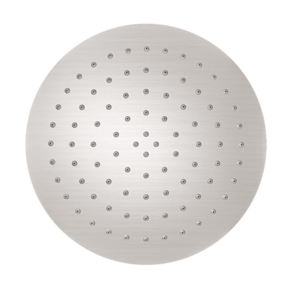 250MM ROUND STAINLESS STEEL ROUND RAINFALL SHOWER HEAD ULTRA THIN DESIGN BRUSHED NICKEL (NR507036BN)