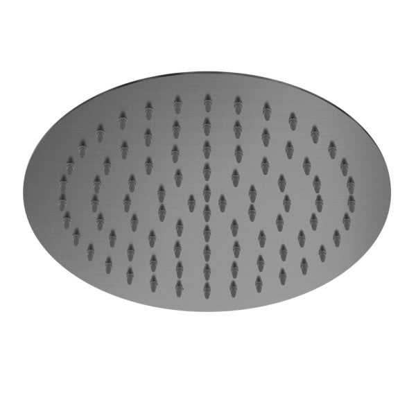 250MM ROUND STAINLESS STEEL ROUND RAINFALL SHOWER HEAD ULTRA THIN DESIGN GUN METAL (NR507036GM)