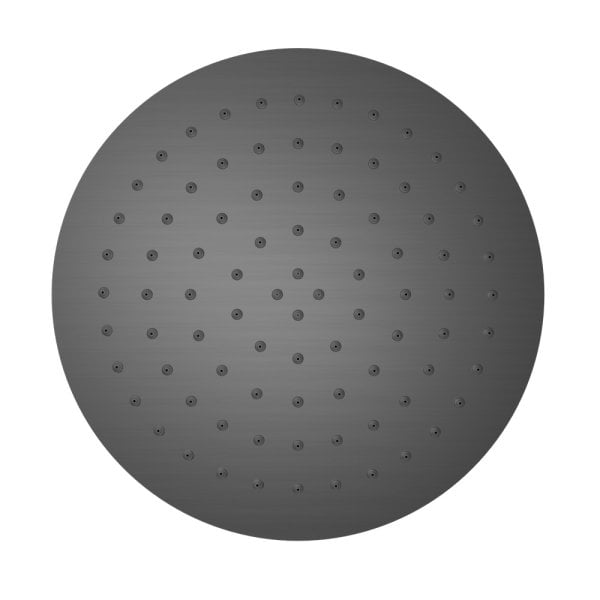 250MM ROUND STAINLESS STEEL ROUND RAINFALL SHOWER HEAD ULTRA THIN DESIGN GUN METAL (NR507036GM)