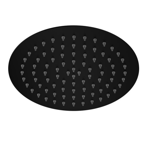 250MM ROUND STAINLESS STEEL ROUND RAINFALL SHOWER HEAD ULTRA THIN DESIGN MATTE BLACK (NR507036MB)