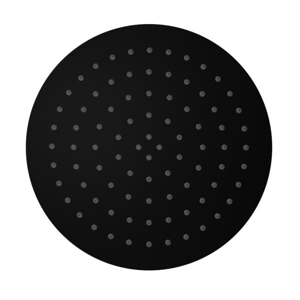 250MM ROUND STAINLESS STEEL ROUND RAINFALL SHOWER HEAD ULTRA THIN DESIGN MATTE BLACK (NR507036MB)