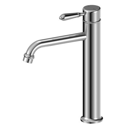 YORK STRAIGHT TALL BASIN MIXER TAPS WITH METAL LEVER BATHROOM FAUCETS CHROME (NR692101A02CH)
