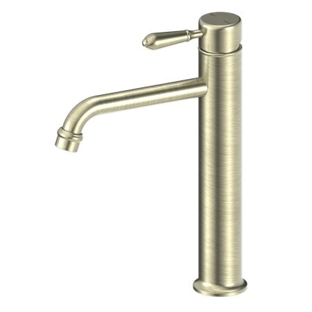 YORK STRAIGHT TALL BASIN MIXER TAPS WITH METAL LEVER BATHROOM FAUCETS AGED BRASS (NR692101A02AB)