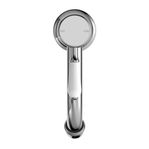 YORK STRAIGHT BASIN MIXER TAPS WITH WHITE PORCELAIN LEVER BATHROOM FAUCETS CHROME (NR692101B01CH)