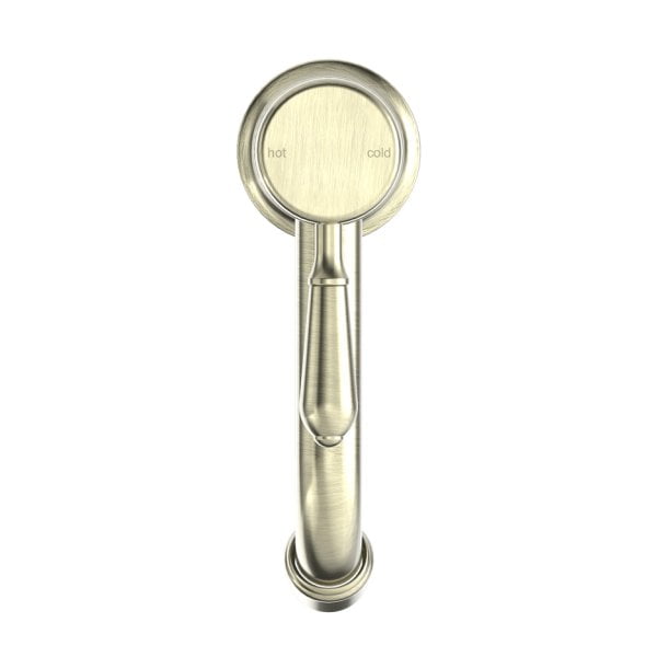 YORK STRAIGHT BASIN MIXER TAPS WITH METAL LEVER BATHROOM FAUCETS AGED BRASS (NR692101B02AB)