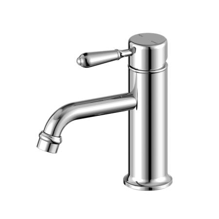 YORK STRAIGHT BASIN MIXER TAPS WITH METAL LEVER BATHROOM FAUCETS CHROME (NR692101B02CH)