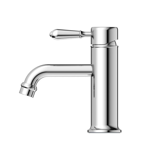 YORK STRAIGHT BASIN MIXER TAPS WITH METAL LEVER BATHROOM FAUCETS CHROME (NR692101B02CH)