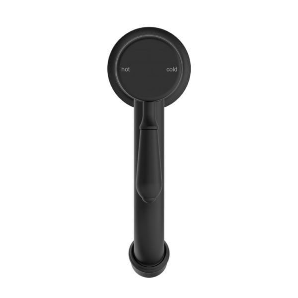 YORK STRAIGHT BASIN MIXER TAPS WITH METAL LEVER BATHROOM FAUCETS MATTE BLACK (NR692101B02MB)