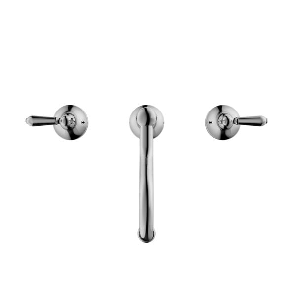 YORK BASIN TAP SET WITH METAL LEVER BATHROOM BASIN MIXER FAUCET CHROME (NR692102A02CH)