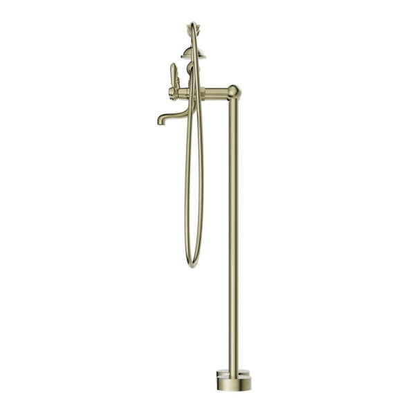 YORK FREESTANDING BATH SET WITH METAL HAND SHOWER SET BATHROOM TUB FAUCETS WITH HAND SHOWER AGED BRASS (NR692103A02AB)