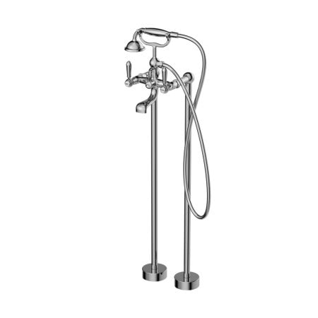 YORK FREESTANDING BATH SET WITH METAL HAND SHOWER SET BATHROOM TUB FAUCETS WITH HAND SHOWER CHROME (NR692103A02CH)