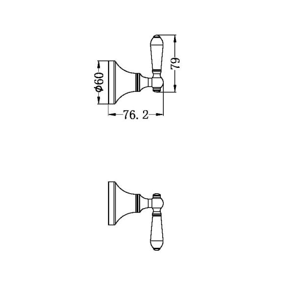 York Wall Top Assemblies With Metal Lever Brushed Nickel (NR692109b02BN)