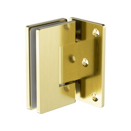 90 DEGREE GLASS TO WALL SHOWER HINGE HARDWARE REPLACEMENT PART 10MM GLASS BRUSHED GOLD (NRSH101ABG)