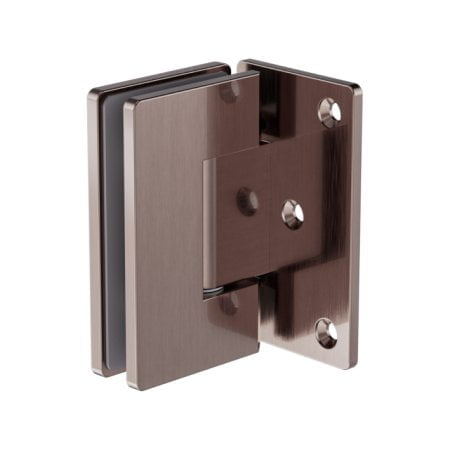 90 DEGREE GLASS TO WALL SHOWER HINGE HARDWARE REPLACEMENT PART 10MM GLASS BRUSHED BRONZE (NRSH101ABZ)