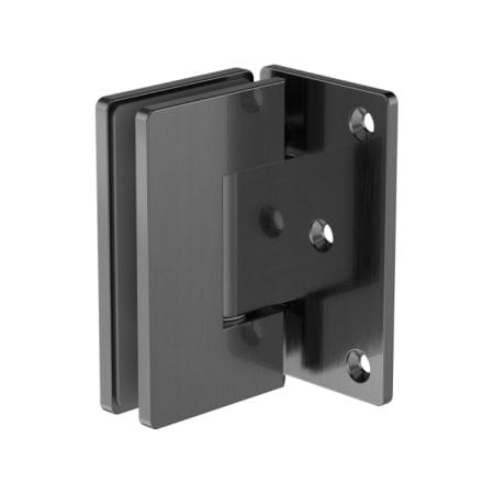 90 DEGREE GLASS TO WALL SHOWER HINGE HARDWARE REPLACEMENT PART 10MM GLASS GUN METAL (NRSH101AGM)
