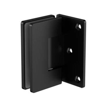 90 DEGREE GLASS TO WALL SHOWER HINGE HARDWARE REPLACEMENT PART 10MM GLASS MATTE BLACK (NRSH101AMB)