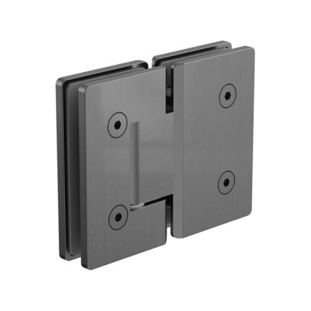 180 DEGREE GLASS TO GLASS SHOWER HINGE HARDWARE REPLACEMENT PART 10MM GLASS GUN METAL (NRSH102AGM)