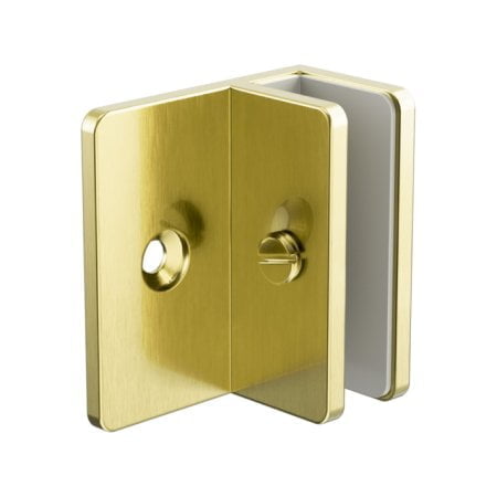 SHOWER F BRACKET GLASS CLAMP HEAVY DUTY SQUARE GLASS BRACKET CLAMPS 10MM GLASS BRUSHED GOLD (NRSH202ABG)
