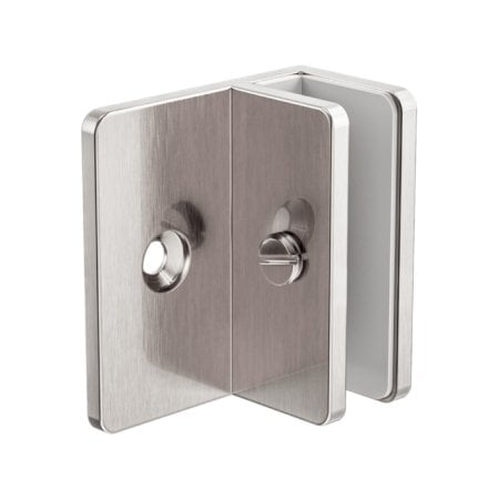 SHOWER F BRACKET GLASS CLAMP HEAVY DUTY SQUARE GLASS BRACKET CLAMPS 10MM GLASS BRUSHED NICKEL (NRSH202ABN)