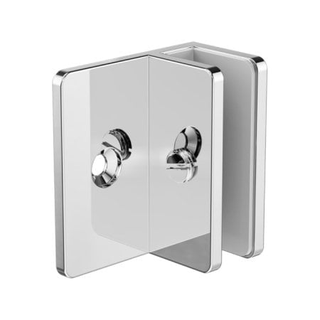SHOWER F BRACKET GLASS CLAMP HEAVY DUTY SQUARE GLASS BRACKET CLAMPS 10MM GLASS CHROME (NRSH202ACH)