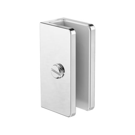 SHOWER U BRACKET GLASS CLAMP HEAVY DUTY SQUARE GLASS BRACKET CLAMPS 10MM GLASS CHROME (NRSH203ACH)