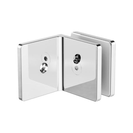 90 DEGREE GLASS TO WALL BRACKET GLASS DOOR CLAMP HARDWARE 10MM GLASS CHROME (NRSH204ACH)