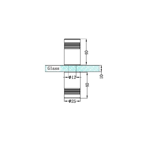 ROUND SHOWER KNOB GLASS CLAMP HEAVY DUTY SQUARE GLASS BRACKET CLAMPS BRUSHED NICKEL (NRSH301ABN)