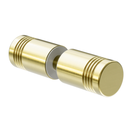 ROUND SHOWER KNOB GLASS CLAMP HEAVY DUTY SQUARE GLASS BRACKET CLAMPS BRUSHED GOLD (NRSH301ABG)