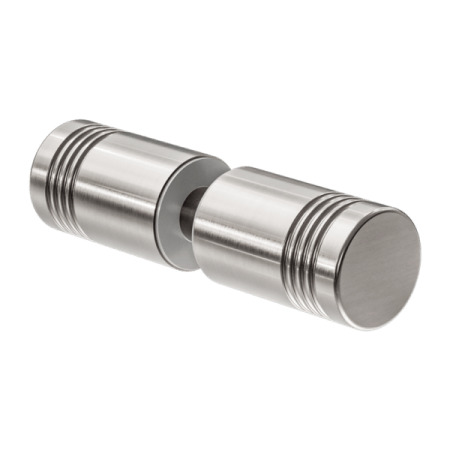 ROUND SHOWER KNOB GLASS CLAMP HEAVY DUTY SQUARE GLASS BRACKET CLAMPS BRUSHED NICKEL (NRSH301ABN)