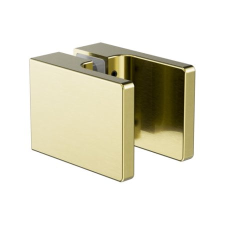 SQUARE SHOWER KNOB HANDLE GLASS CLAMP HEAVY DUTY SQUARE GLASS BRACKET CLAMPS BRUSHED GOLD (NRSH302ABG)