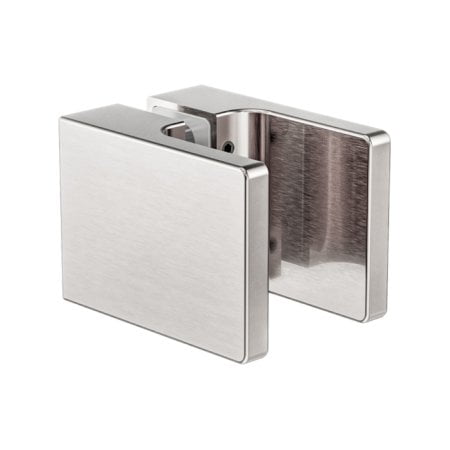 SQUARE SHOWER KNOB HANDLE GLASS CLAMP HEAVY DUTY SQUARE GLASS BRACKET CLAMPS BRUSHED NICKEL (NRSH302ABN)