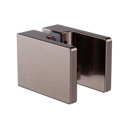 SQUARE SHOWER KNOB HANDLE GLASS CLAMP HEAVY DUTY SQUARE GLASS BRACKET CLAMPS BRUSHED BRONZE (NRSH302ABZ)