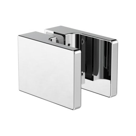SQUARE SHOWER KNOB HANDLE GLASS CLAMP HEAVY DUTY SQUARE GLASS BRACKET CLAMPS CHROME (NRSH302ACH)