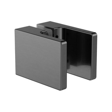 SQUARE SHOWER KNOB HANDLE GLASS CLAMP HEAVY DUTY SQUARE GLASS BRACKET CLAMPS GUN METAL (NRSH302AGM)