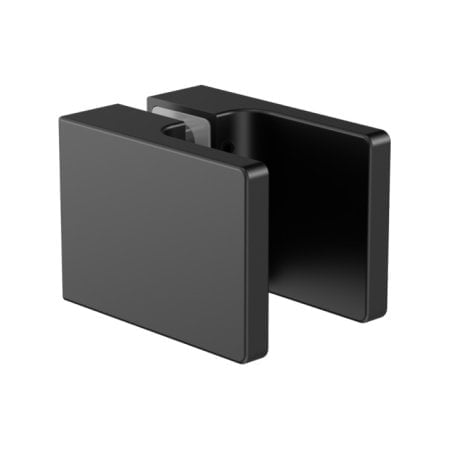 SQUARE SHOWER KNOB HANDLE GLASS CLAMP HEAVY DUTY SQUARE GLASS BRACKET CLAMPS MATTE BLACK (NRSH302AMB)