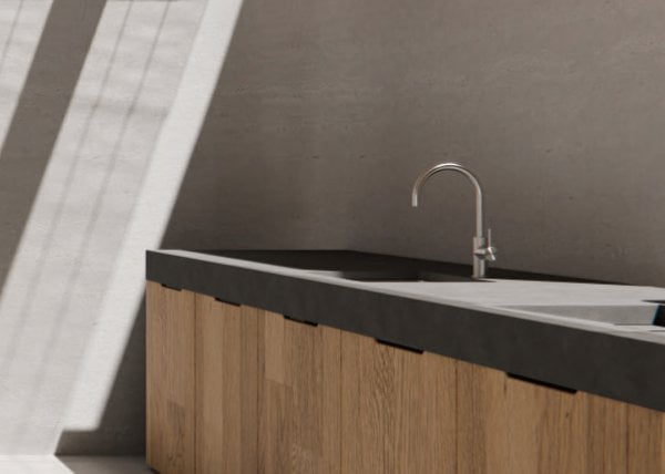 ZEN SS316L SINGLE HANDLE HIGH ARC KITCHEN FAUCET KITCHEN MIXER BRUSHED NICKEL (NR162207BN)