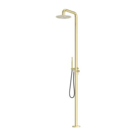 ZEN SS316L OUTDOOR FREESTANDING SHOWER COLUMN SHOWER SYSTEM SHOWER SET BRUSHED GOLD (NR162205ABG)