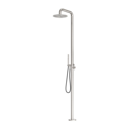 ZEN SS316L OUTDOOR FREESTANDING SHOWER COLUMN SHOWER SYSTEM SHOWER SET BRUSHED NICKEL (NR162205ABN)