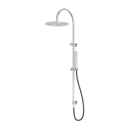 ZEN SS316L TWIN SHOWER WITH OUTDOOR SHOWER HOSE DUAL SHOWERS BRUSHED NICKEL (NR162205C01BN)