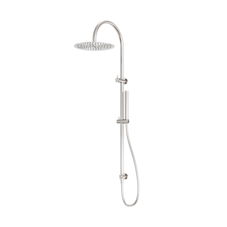 ZEN SS316L TWIN SHOWER DUAL SHOWER HEADS WITH HANDHELD COMBO RAINFALL BRUSHED NICKEL (NR162205C02BN)