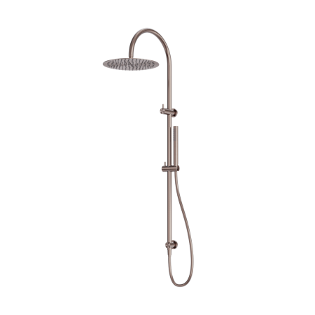 ZEN SS316L TWIN SHOWER DUAL SHOWER HEADS WITH HANDHELD COMBO RAINFALL BRUSHED BRONZE (NR162205C02BZ)