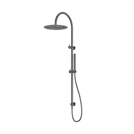 ZEN SS316L TWIN SHOWER DUAL SHOWER HEADS WITH HANDHELD COMBO RAINFALL GRAPHITE (NR162205C02GR)