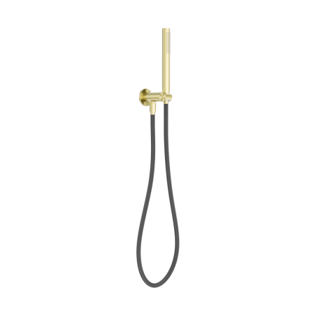 ZEN SS316L SHOWER ON BRACKET WITH OUTDOOR SHOWER HOSE ADJUSTABLE ANGLE BRACKET BRUSHED GOLD (NR162205D01BG)