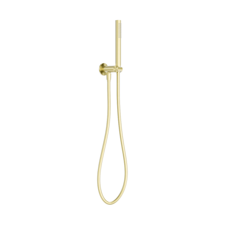 ZEN SS316L SHOWER ON BRACKET WITH SHOWER HOSE ADJUSTABLE ANGLE BRACKET BRUSHED GOLD (NR162205D02BG)