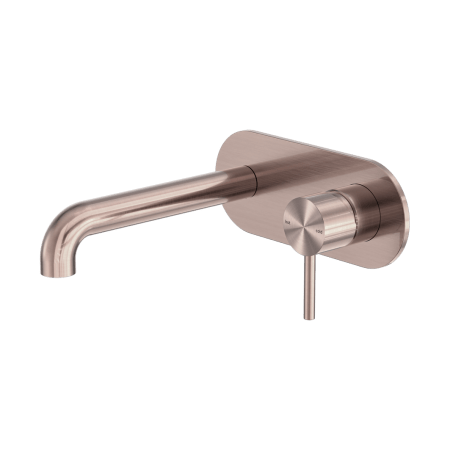 ZEN SS316L WALL MOUNT BATHROOM FAUCET WALL BASIN/BATH MIXER 185/230MM SPOUT BRUSHED BRONZE